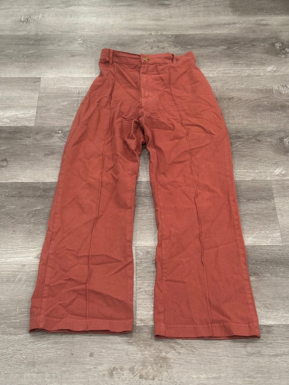 Big Bud Press Western Pants S Petite Clay Terracotta Wide Leg High Rise USA
